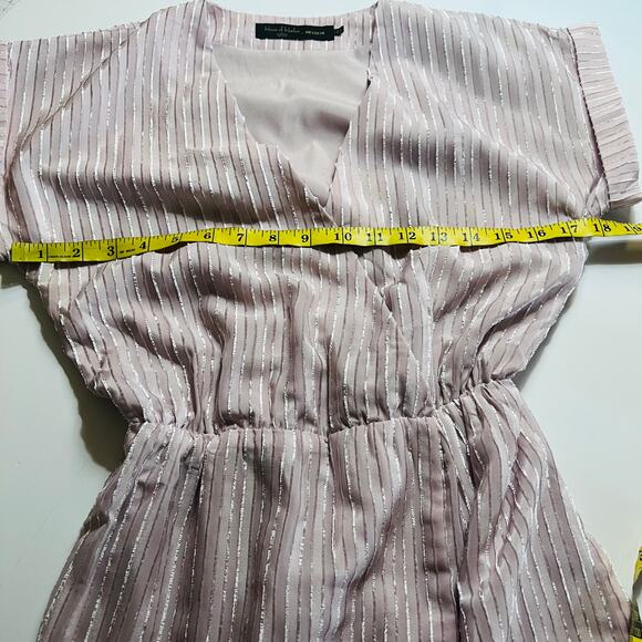 House Of Harlow Revolve Lora Striped Faux Wrap Dress Size Small Pink - Picture 8 of 10